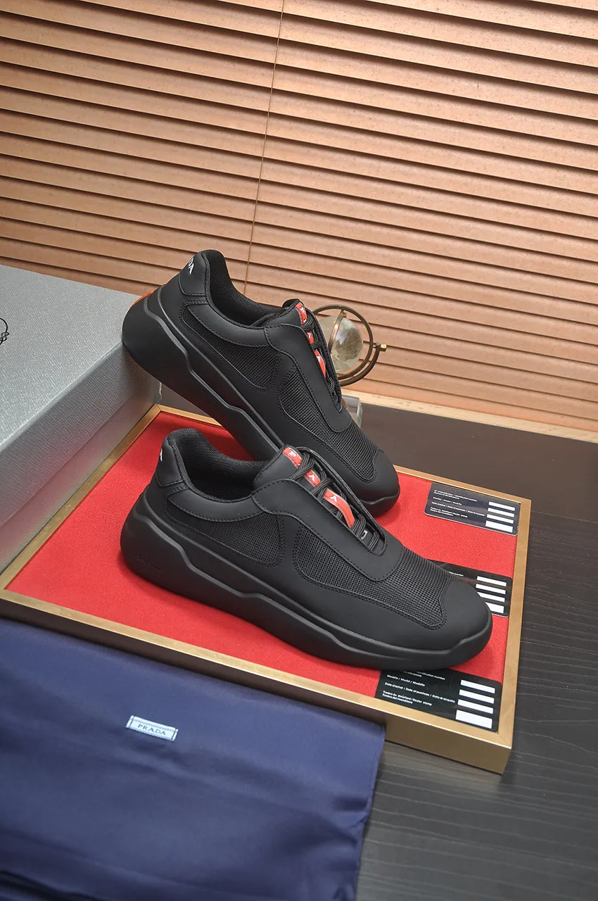 Men's shoes 💰620💶 [PRADA] Top original, new season, high quality original goods, top high mercerized cowhide combined with original breathable fabric + imported glue, imported stretch fabric inside with original cowhide feet, original thick outsole! Quality guaranteed! Code 38-45 (45 customized)